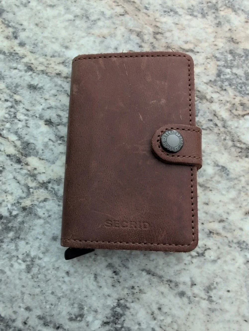 Secrid Brown Leather Card Wallet In GUC